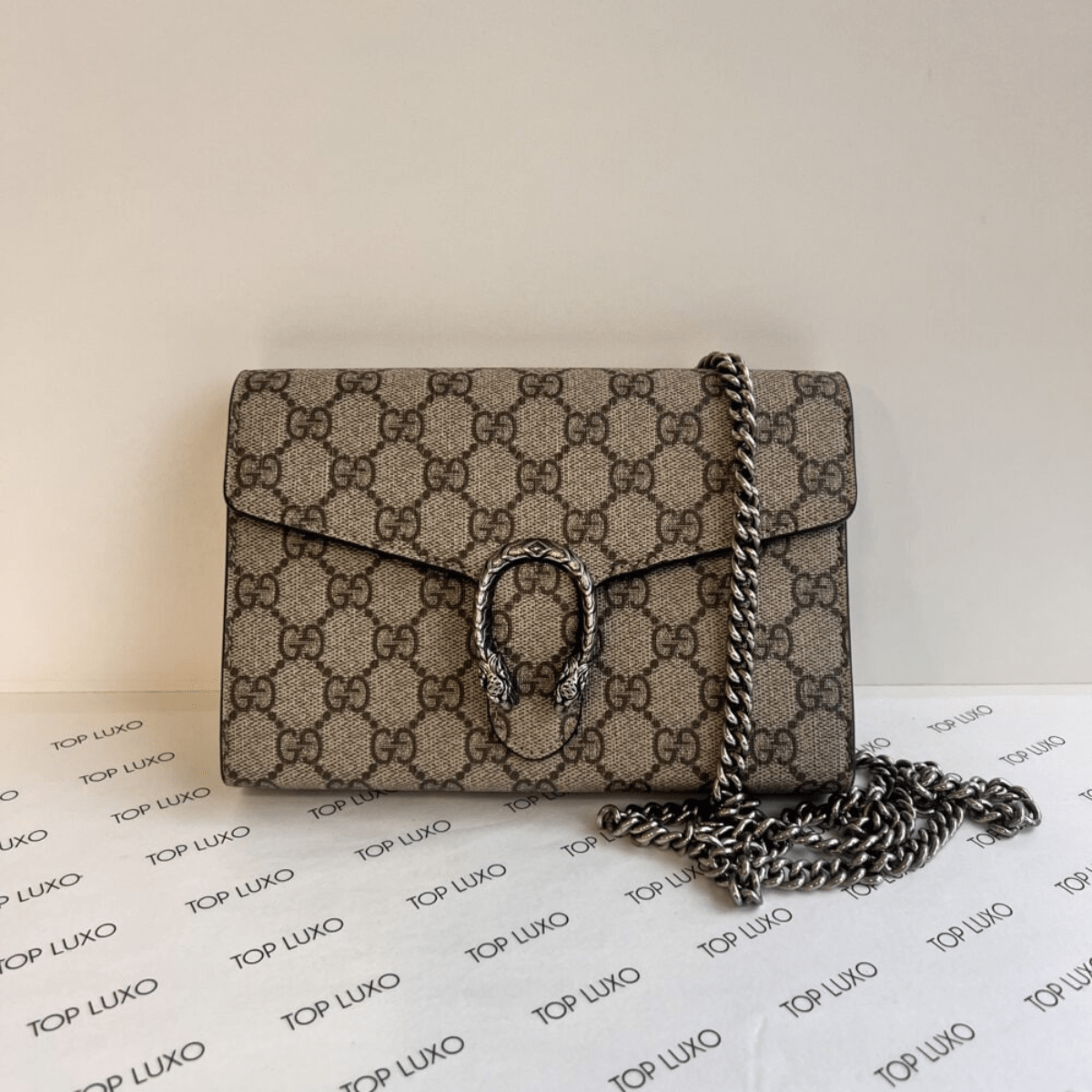 Gucci Dionysus Mini Tasche GG Supreme Monogram Beige