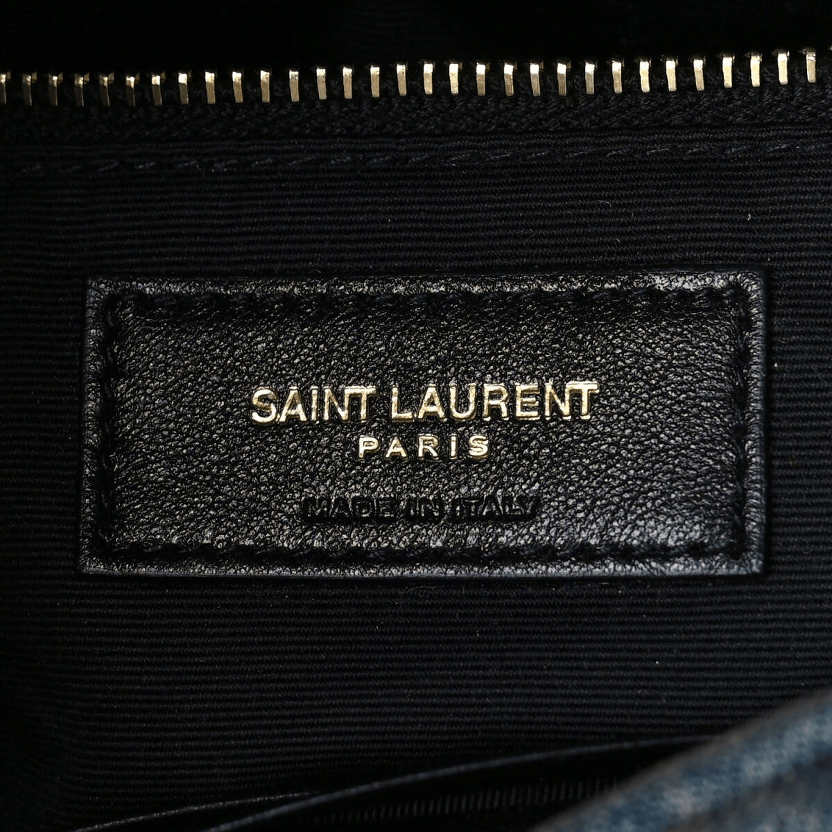 Saint Laurent Loulou Puffer Tasche in Quilted Vintage Denim