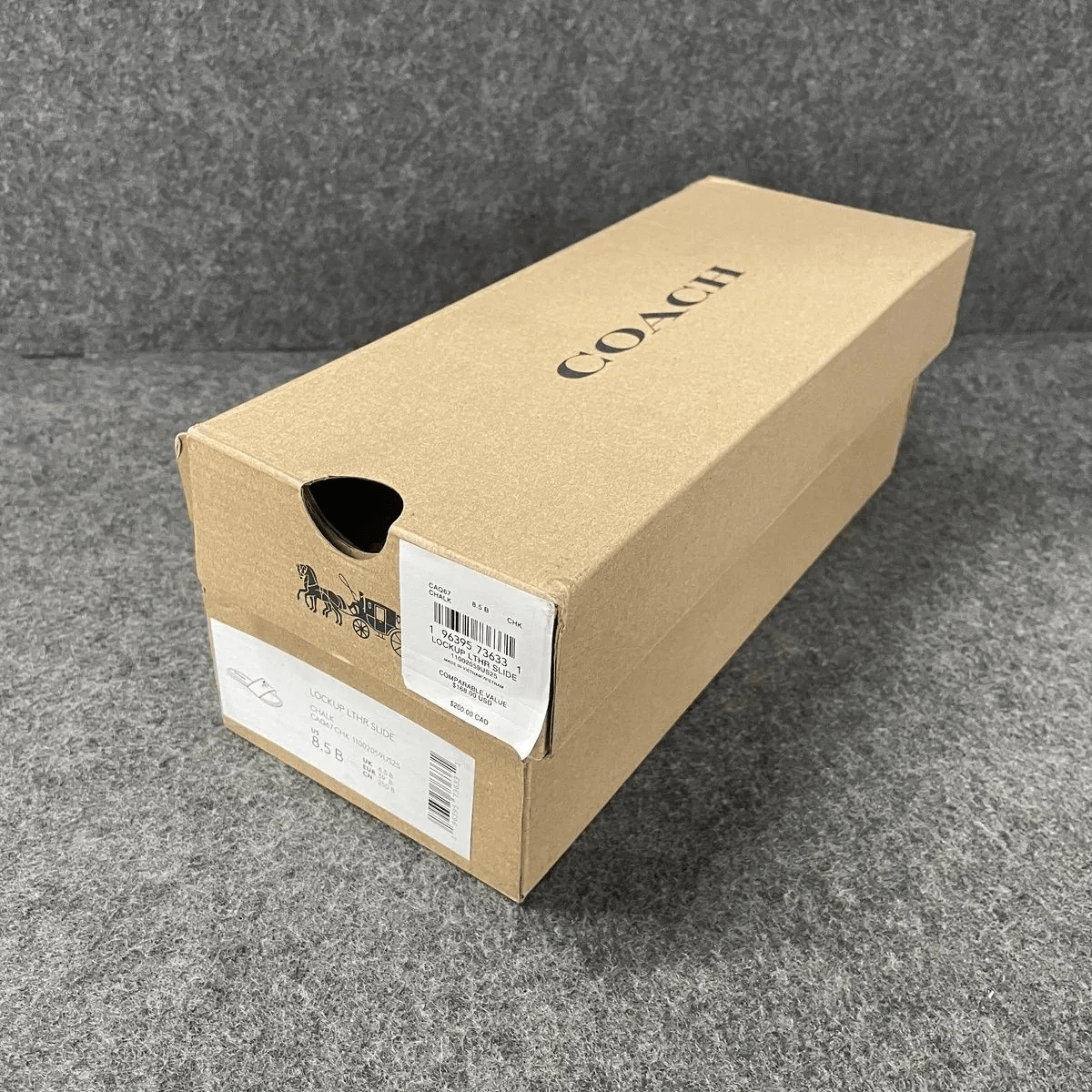 Coach – Set: Lockup Leather Slide Sandal & Teri Signature Canvas Tasche