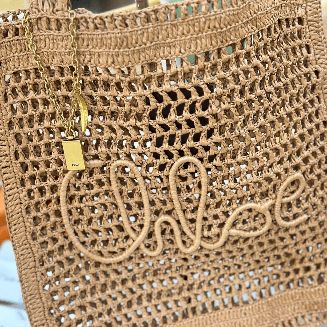 Chloé – Summer Banana Tasche aus Raffia