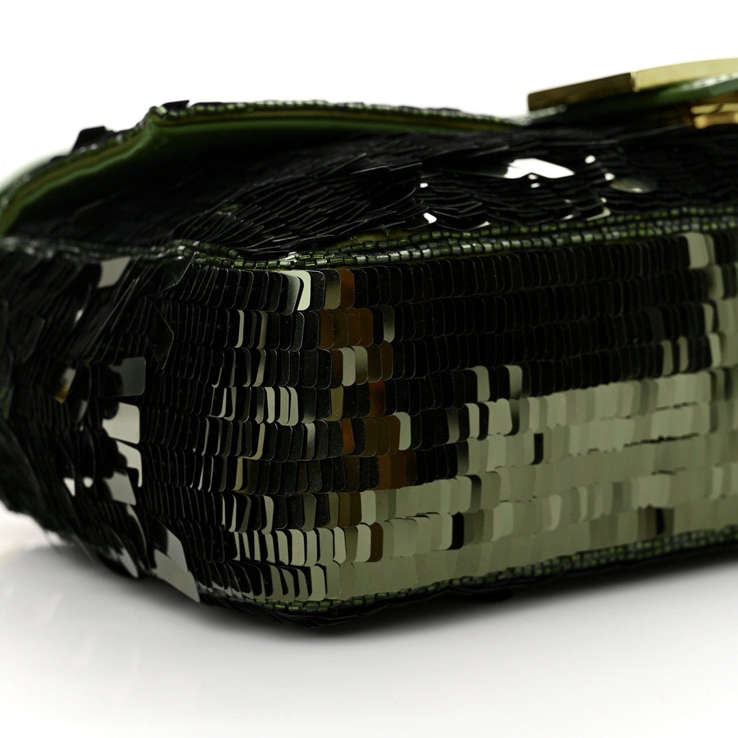 Fendi Baguette Bag in Grünen Pailletten und Leder